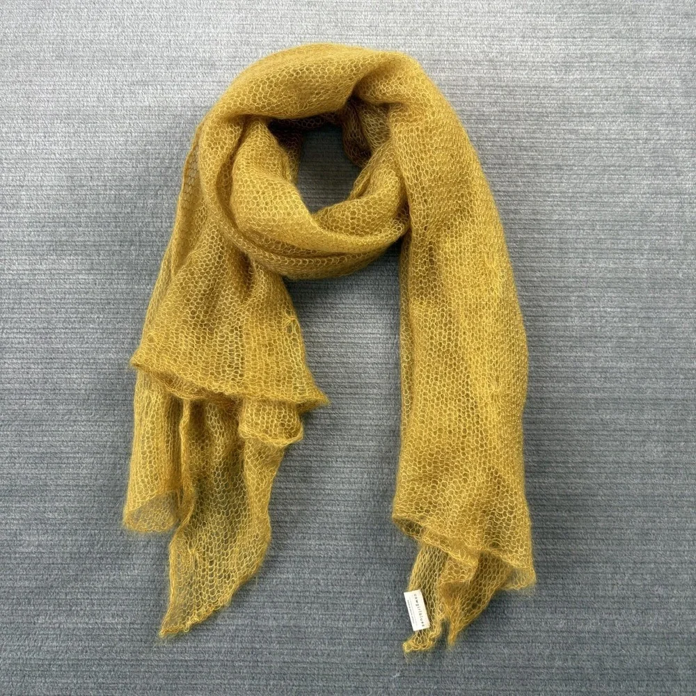 Cowgirl Blues Scarf Marigold Cashmere Silk Oversized Classic Knit South Africa